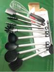 8 Pieces Heat Resistant Silicone Kitchen Utensils Set With Stainless Steel