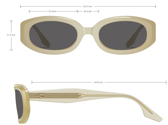 Full Customized Square Acetate Sunglasses Metal Silk Printing Shatterproof