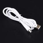 White 1M 5V USB 2.0 A Male To DC Barrel Jack 5.5X2.1mm Power Charger Cable