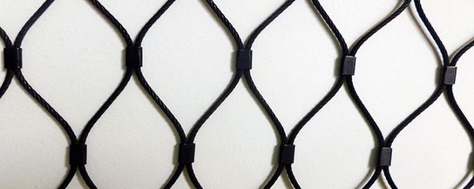 AISI316 Woven Type Wire Rope Stainless Steel Zoo Mesh / Animal Enclosure Fencing 0