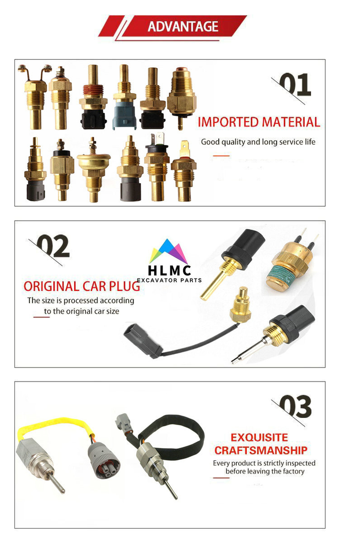 256-6453 Water Temperature Sensor Excavator 3406E C15 C13 C7 E324D E329D E330D E345C E345D 627G 637D 637E 637G