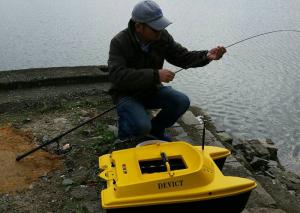 Wholesale DEVC-303 yellow GPS fish finder catamaran bait boat 830*523*300 mm Size from china suppliers