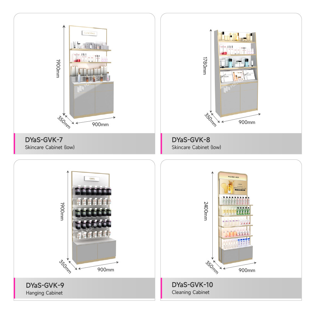 Skincare Store Wood Hook Rack Store Display Rack for Cosmetic Shop Decoration