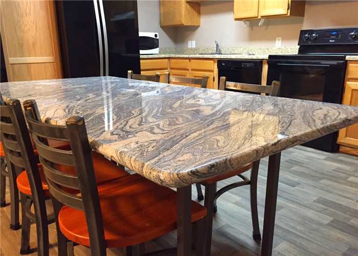 37" X 96" Granite Stone Kitchen Countertops With Bullnose Edges , Grey Color