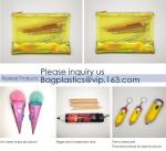 Fashion Travelling Heat-Sealed Clear EVA Cosmetic Bag With Yellow Snap Button