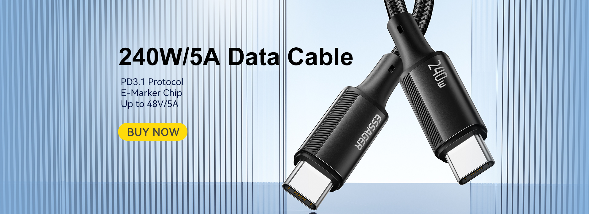 ESSAGER ES-X45 Series Quick Charge 240W USB C to USB C Cord