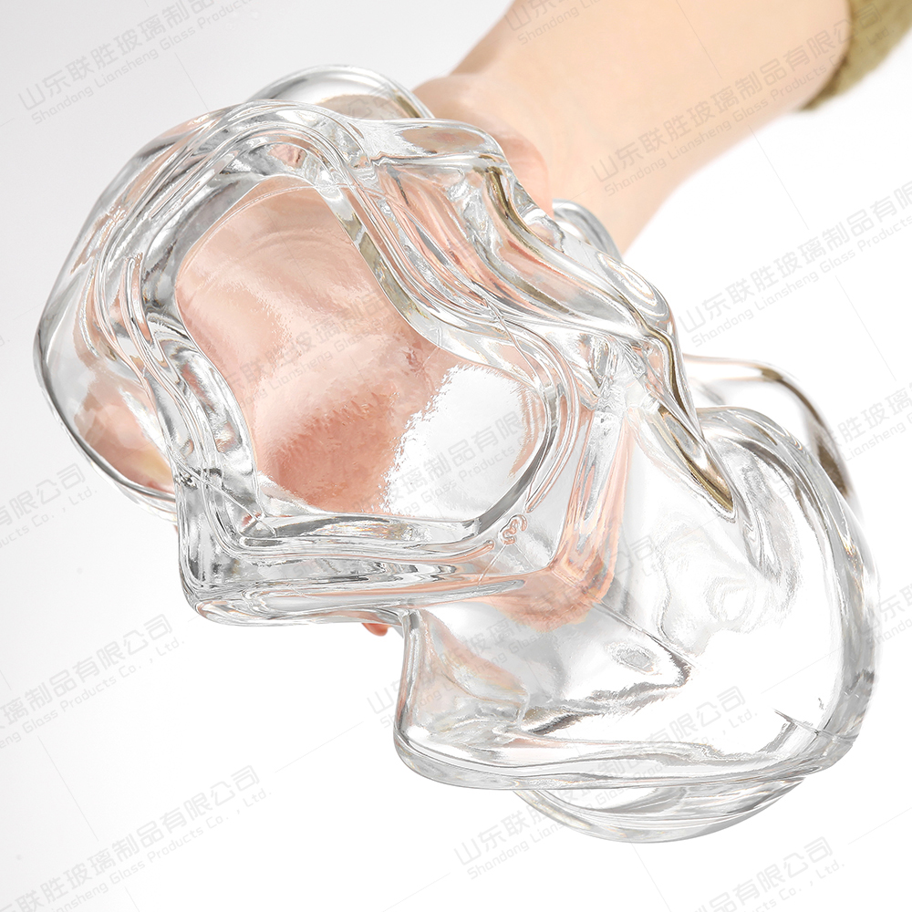 Clear 750 Ml Bottles White Wine Empty Liquor Glass Bottle Vodka Whisky Custom Shape