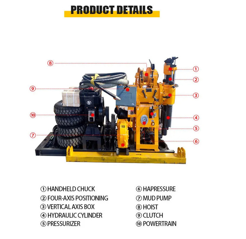 XY-1 A Red Borehole Drilling Rig Machine - Excellent Performance and Quality