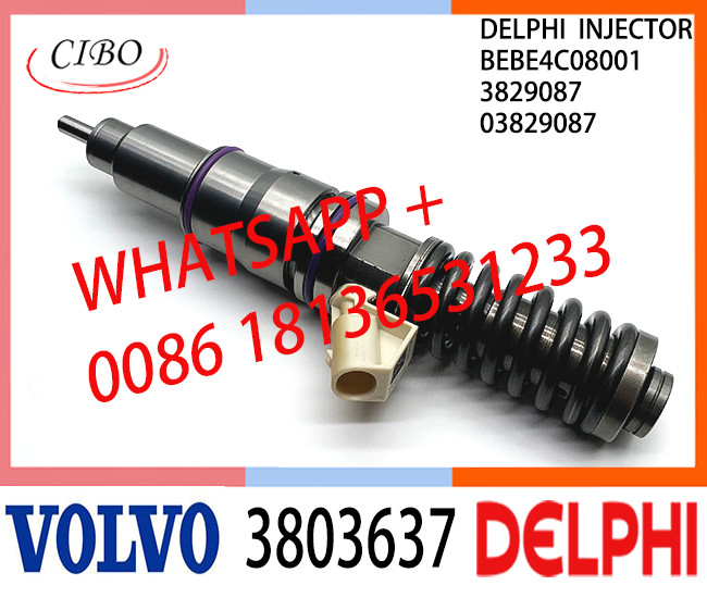 Common Rail Fuel Diesel Injector BEBE4C08001 3803637 3829087 03829087 E1 for VOL truck 16 LITRE INDUSTRIAL