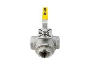 Wholesale DN65 3 Way Stainless Steel Ball Valve , SS316 Reduced Port Ball Valve from china suppliers