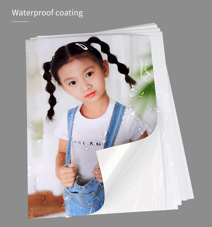 135gsm RC A3 Glossy Sticker Paper , Waterproof Inkjet Sticker Paper For Photo