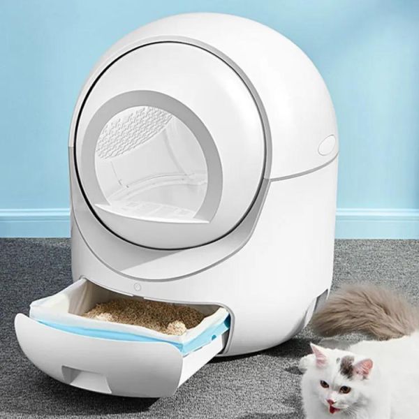 Large Capacity Smart Cat Litter Box Automatic Control Customizable Multiple Sensors