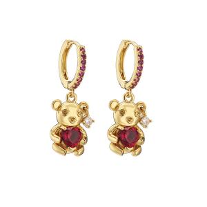 Wholesale Little Bear Sterling Silver Crystal Jewelry Diamond Crystal Earrings OEM ODM from china suppliers