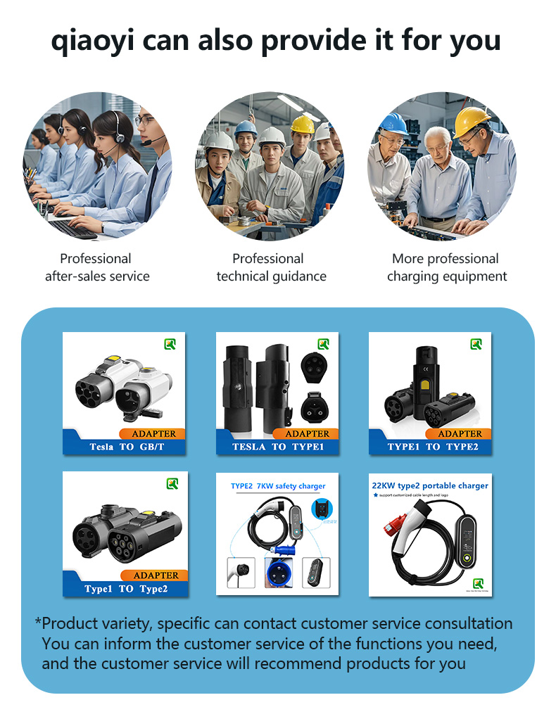 Type2 EV Charger Converter Adapter 3 Phase Charging Connector Charging Head Portable Artifact 32A 22kW AC EV Adapter GBT