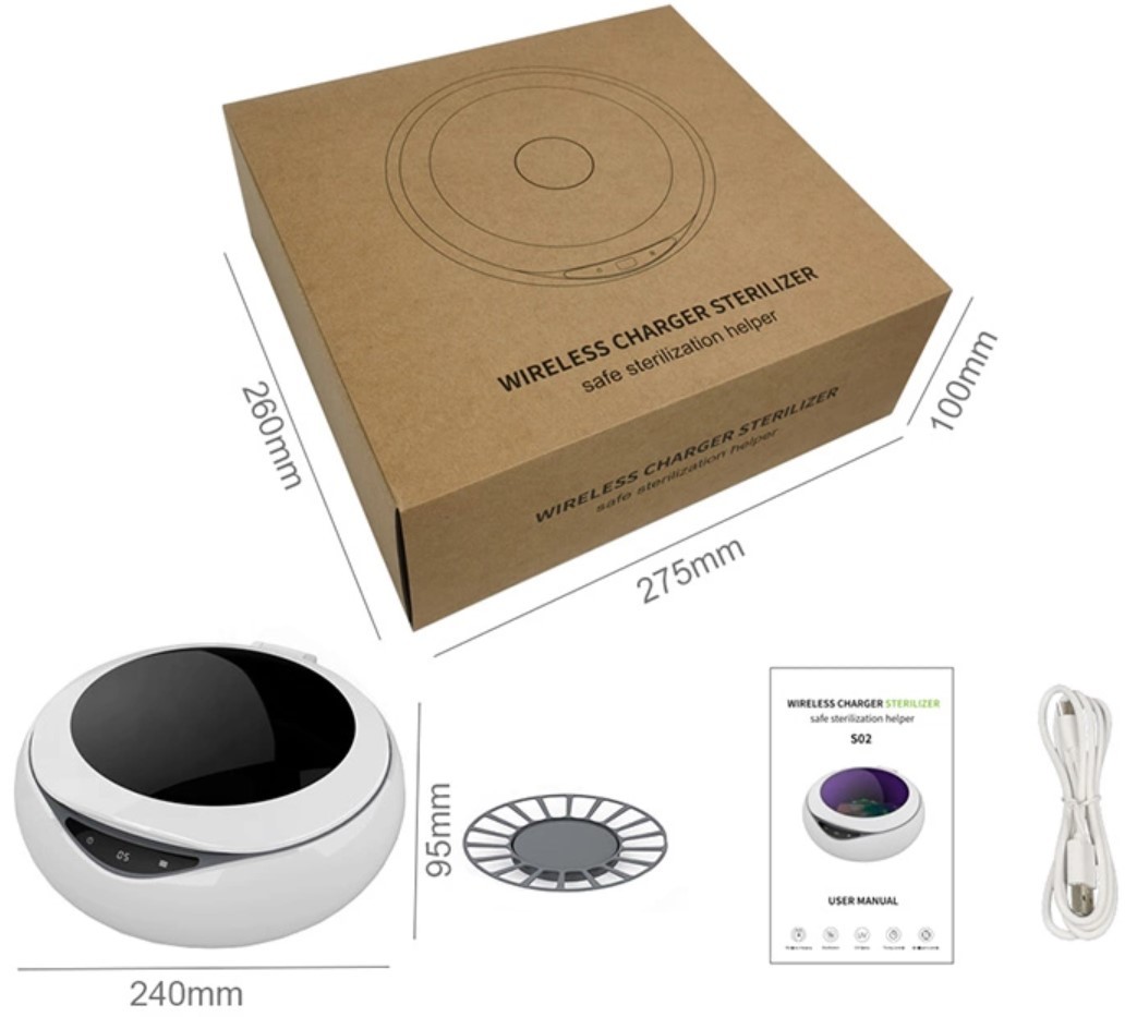 MSDS Wireless Charger 2.0A 30mw UV Disinfection Box