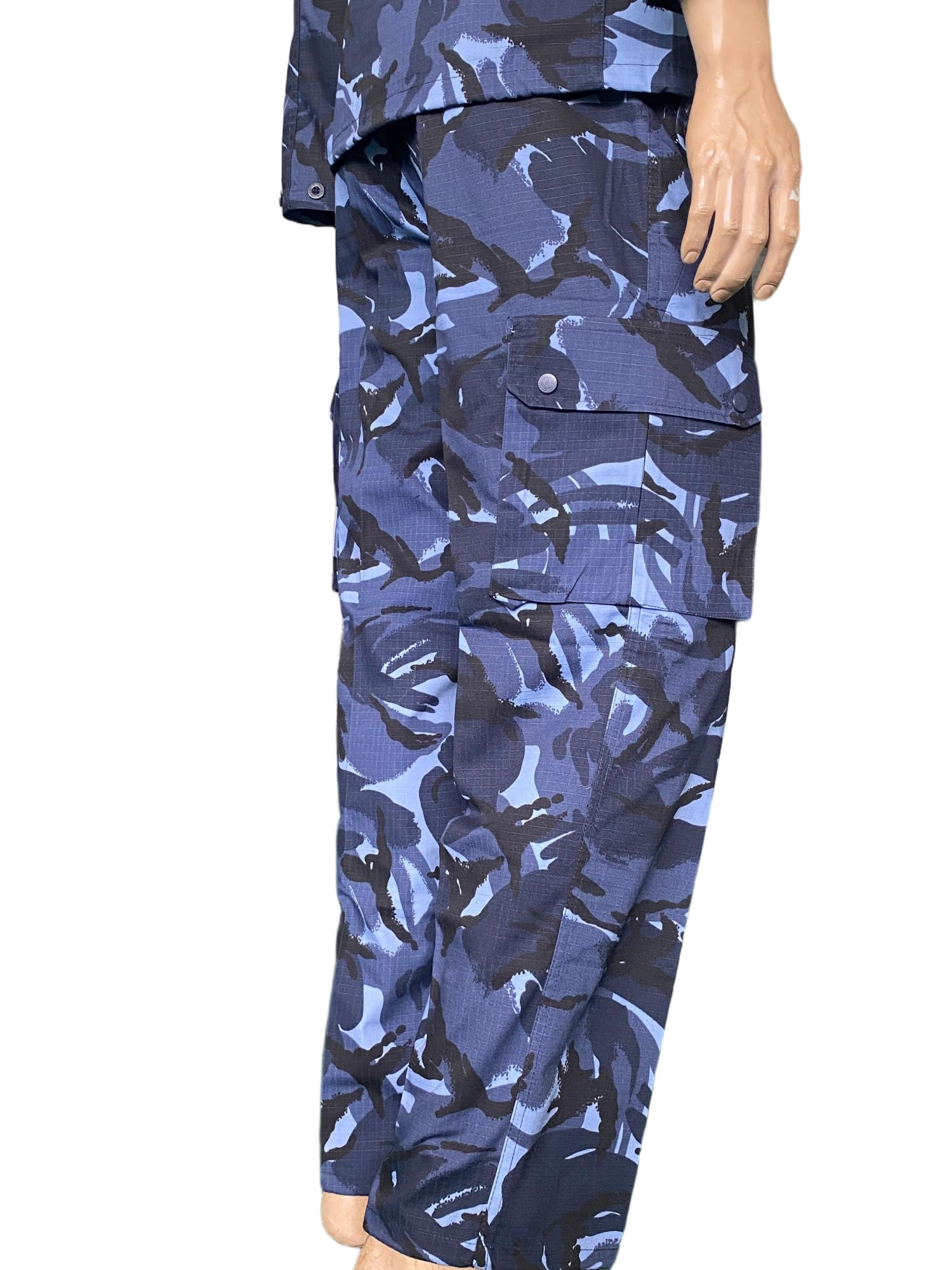 Breathable Ripstop Outdoor Training Blue military Uniform Hunting Sports Blue Camouflage Combat Uniform Set
