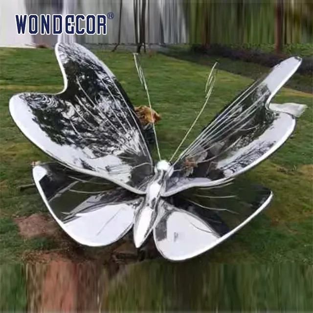 Custom Outdoor Forged Metal Sculpture Stainless Steel Metal Butterfly Sculpture