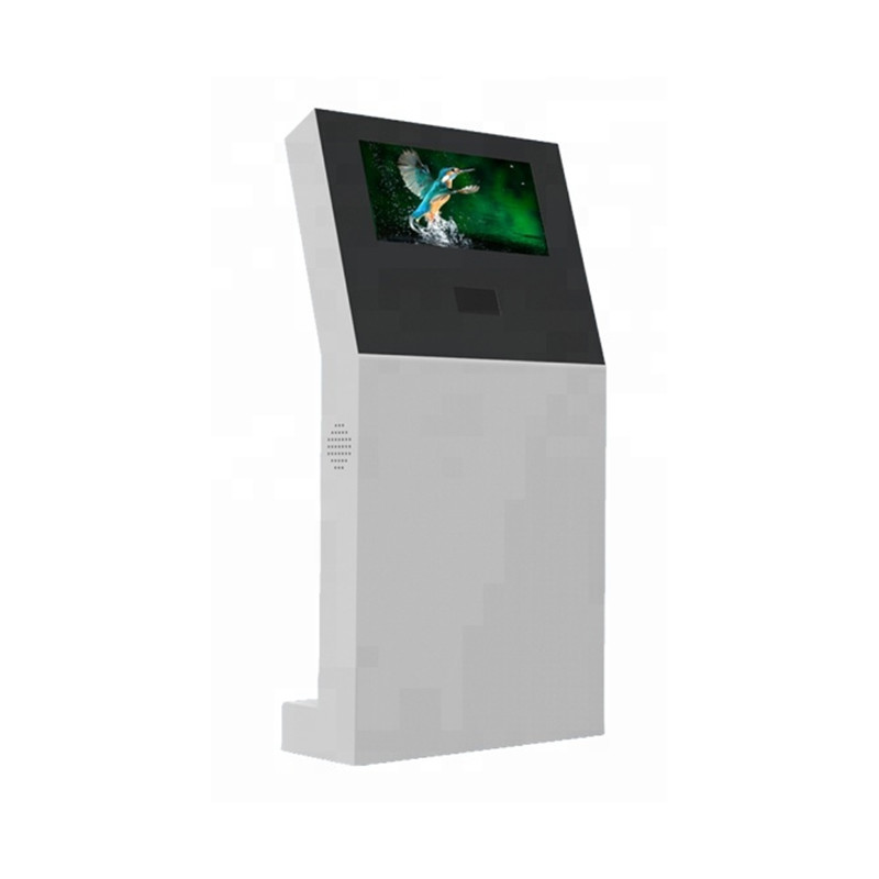 Sunlight readable floor standing totem display 21.5 inch card reader touch screen outdoor display kiosk with RFID NFC