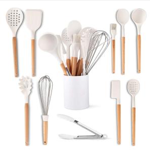 Wholesale 11-Piece White Silicone Kitchen Utensils Heat-Resistant BPA Free from china suppliers