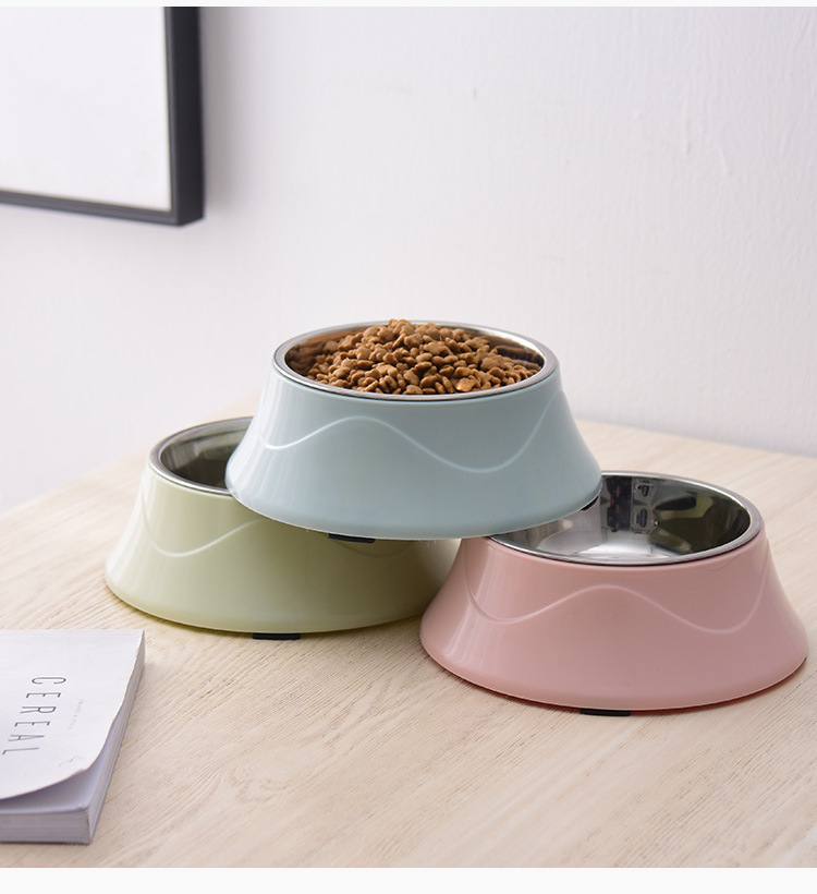 Stainless Steel Dogs Bowl Cat Food Bowl Custom Colorful Capacity 400ML Custom Design