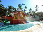 ROHS Mini Water Park Equipment Wood Pirate Ship With Fiberglass Slide