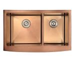 R10 Corner Apron Front Stainless Steel Kitchen Sink Double Bowl 39"*18"*10"