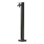 Black Garden Yard Bibcock Water Taps Stainless Steel Standpipe Sqaure Watering