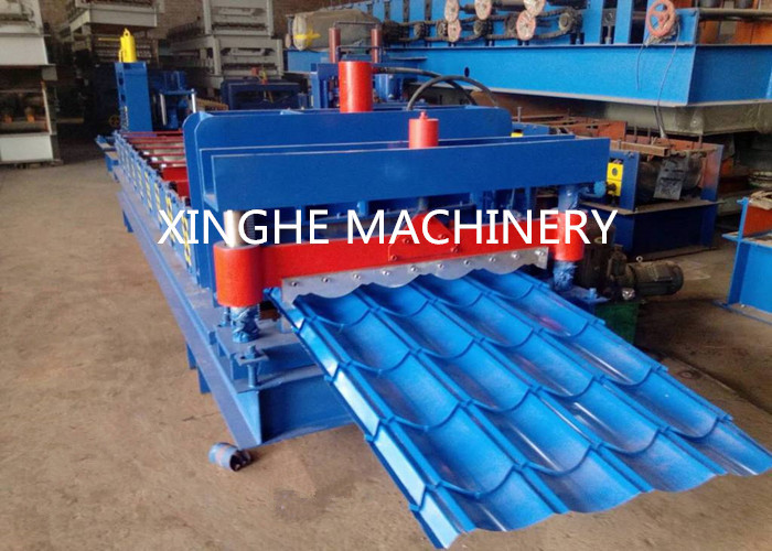 3kw Roof Roll Forming Equipment / Tiles Making Machine With 9 Rows Rollers
