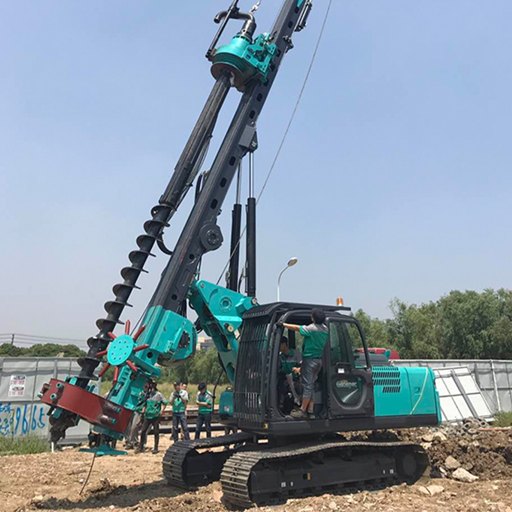 Hydraulic Long Spiral Auger Rotary Drilling Rig CFA KR80M Pile Driving Rigs 140KN