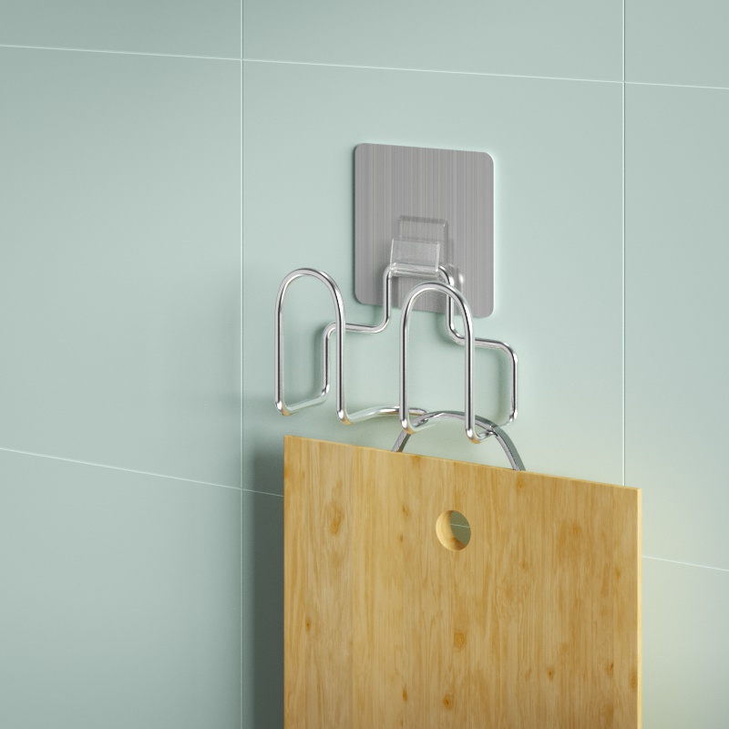 SS304 Dish Sponge Adhesive Bathroom Caddy Holder 4kg Holding No Drilling Holes