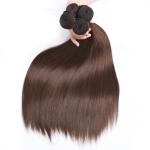 Brown Color Ombre Human Hair Extensions / Straight Hair Weave With 4X4 Closure