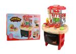 Red Color Pretend Play Childrens Toy Kitchen Sets With Sound And Light 62CM