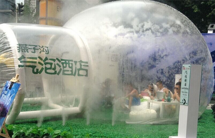 Transparent Room Inflatable Tent , Inflatable Bubble Tent With Blower