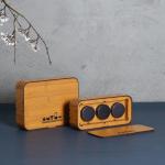 Embossing Glossy Wooden Box Packaging For Tea Bag Storage Thickened