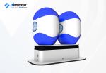 White Blue Color Virtual Reality Simulator Coin Operated / 9D Egg Chair