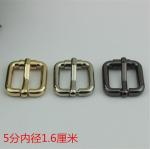 Reversible Belt Nickel Color Metal Pin Buckle Zinc Alloy 16 MM Roller Buckle For
