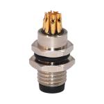 M8 Male 8pins Panel Mount Solder Waterproof IP67 Soldering Socket Mount
