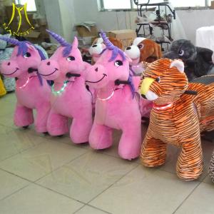 Wholesale Hansel coin operated electric walking plush animal toy rides for park from china suppliers
