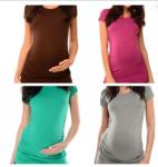 O Neck Womens Maternity Clothes Maternity Short Sleeve Shirts Moisture Wicking