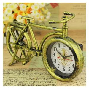 Wholesale New creative gift product gold bicycle alarm clock toy from china suppliers