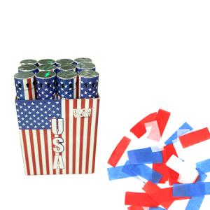 Wholesale Red White Blue Paper Party Confetti Cannon For Independence Day from china suppliers