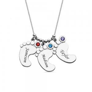 Wholesale 0.52x0.8in 0.18lb Mothers Day Foot Necklace Personalized Nameplate Necklace ODM from china suppliers