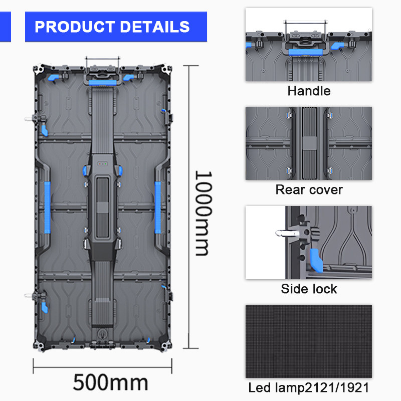 P2.976 Outdoor Rental LED Display 6500cd/m2 Event LED Screen Rental