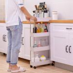 Large detachable Bulk Kitchen Supplies Rolling Utility Cart Storage Rack Shelves
