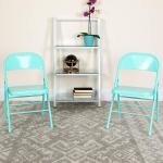 Triple Braced Double Hinged Thick 1.0mm Metal Folding Chair