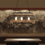 Industrial Vintage Loft Wood Abacus Chandelier Restaurant Coffee Shop Bar