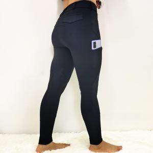 Wholesale XXS - XL Womens Horse Riding Leggings Tights Black No Slip Silicone Printing Breeches from china suppliers