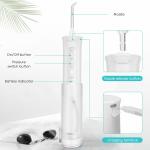 White Cordless Water Flosser Travel Ipx7 Water Resistant Teeth Cleaner