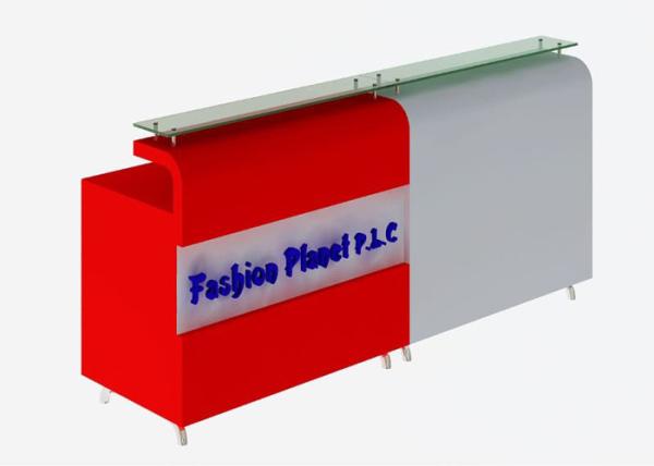 Tempered Glass Cash Register Counter Stand , Convenience Store Commercial Retail