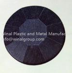 Dia10mm*3mm metal flower shaped tags for apparel & bags,aluminum alloy,can OEM